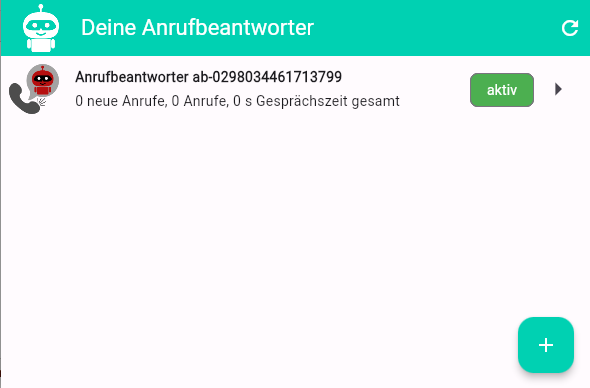 Antwoordapparaat aangesloten
