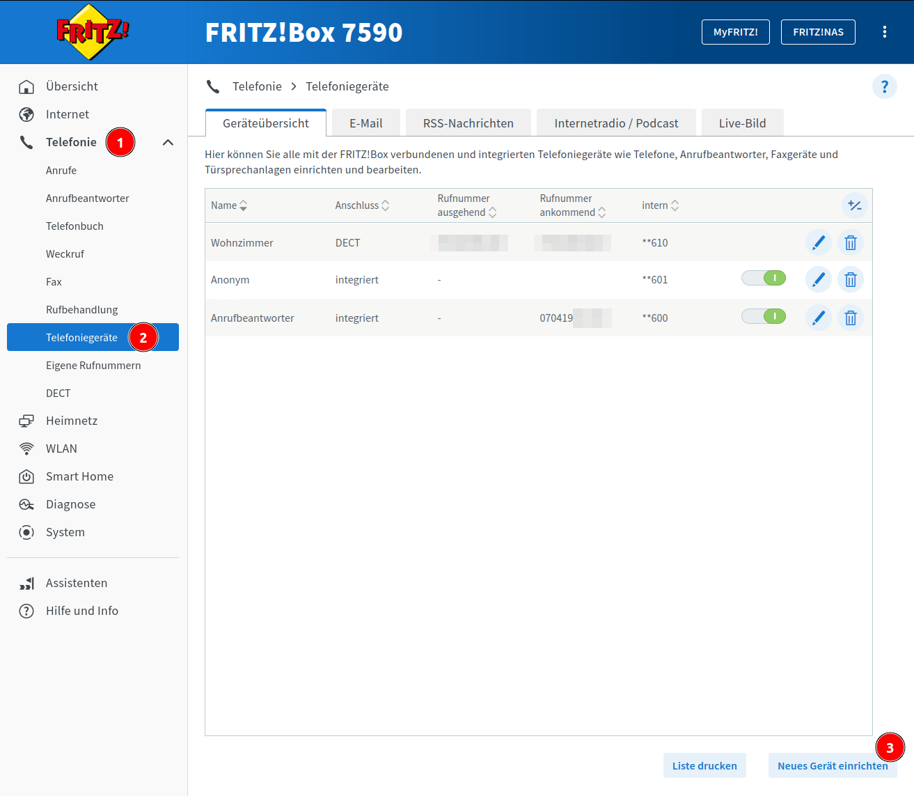 Configurer l'appareil