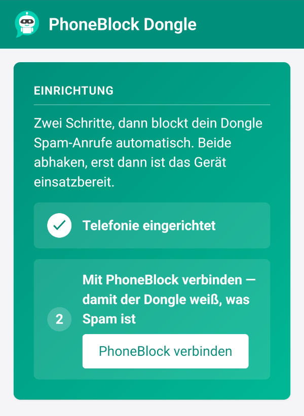 Telephony set up