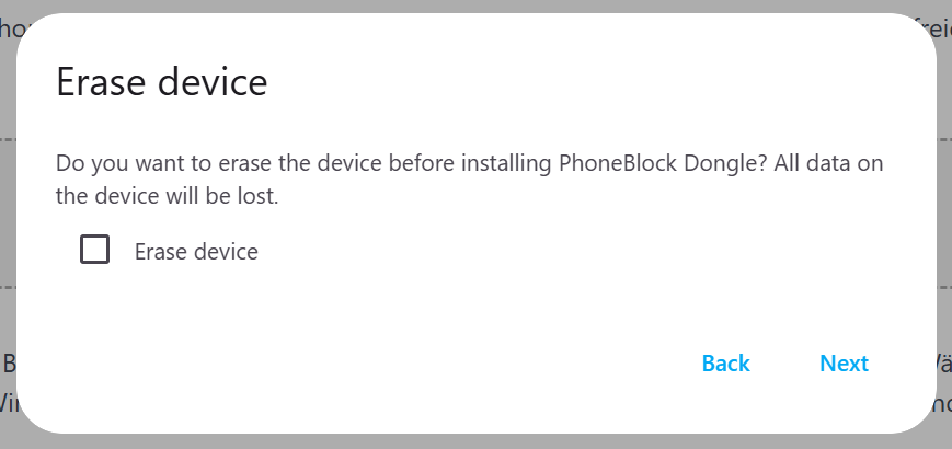 Deletion not necessary for initial installation