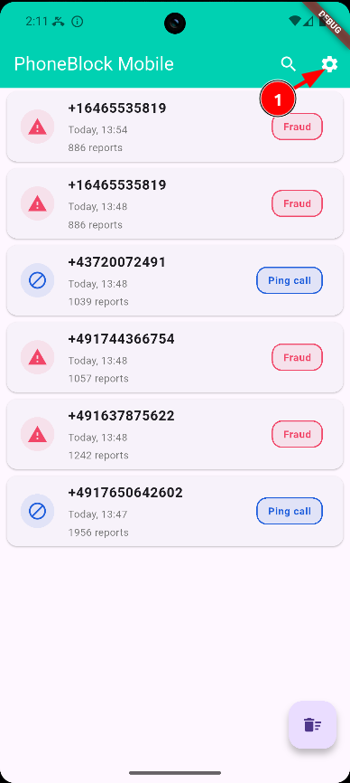 Open settings