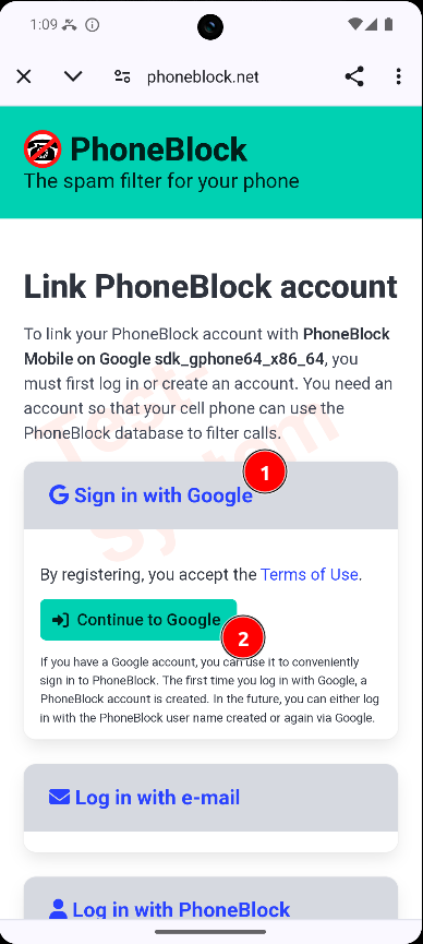 Συνδεθείτε με το Google