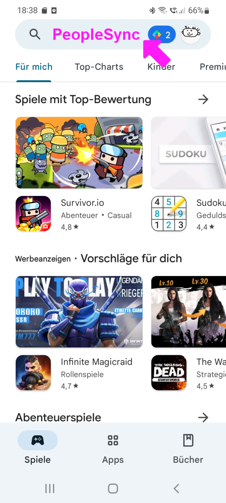 Search for PeopleSync